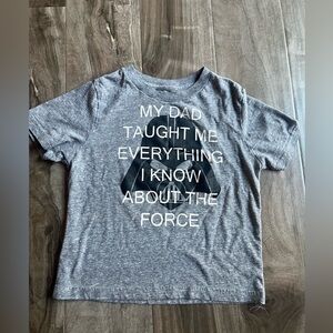 Gray Kids T-Shirt with Fun Graphic Star Wars